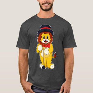 Lion as Gentleman with Hat T-Shirt