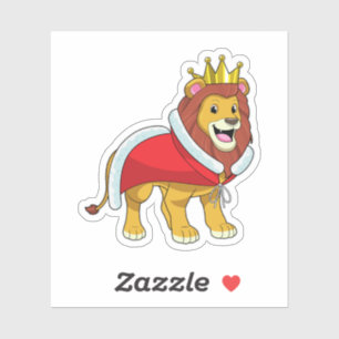 Lion as King with Crown & Cape