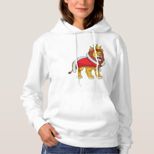 Lion as King with Crown & Cape Hoodie