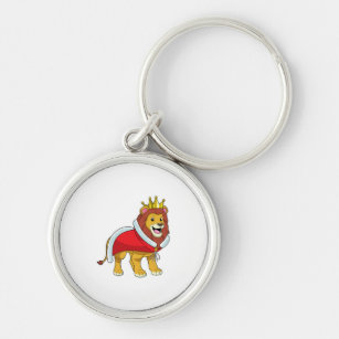 Lion as King with Crown & Cape Key Ring