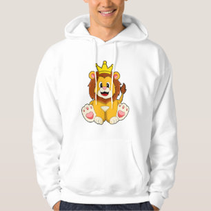 Lion as King with Crown Hoodie