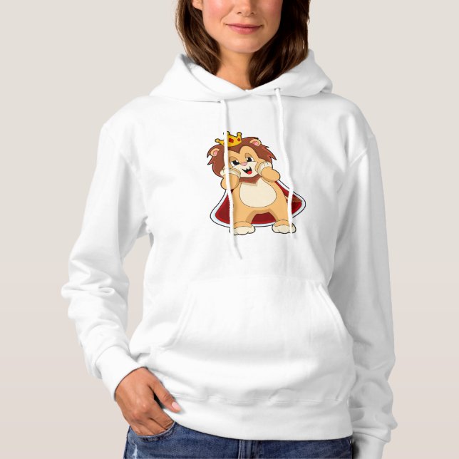 Lion as King with Crown.PNG Hoodie (Front)