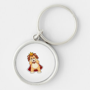 Lion as King with Crown.PNG Key Ring