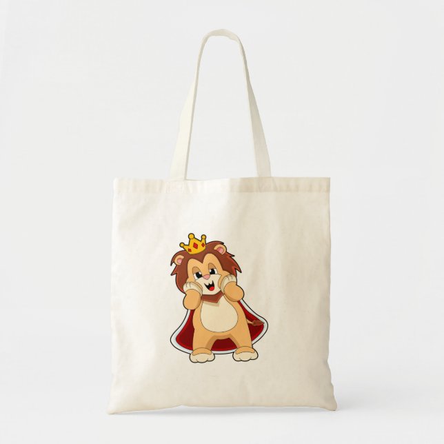 Lion as King with Crown.PNG Tote Bag (Front)