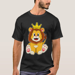 Lion as King with Crown T-Shirt