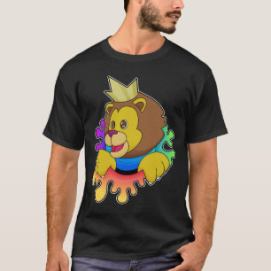Lion as King with Crown T-Shirt