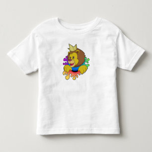 Lion as King with Crown Toddler T-Shirt