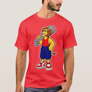 Lion as Mechanic with Wrench T-Shirt