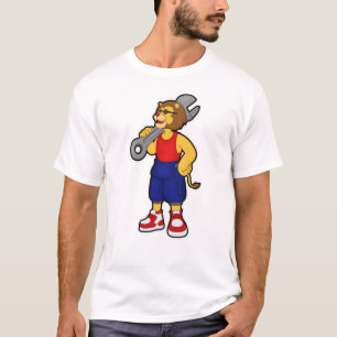 Lion as Mechanic with Wrench T-Shirt