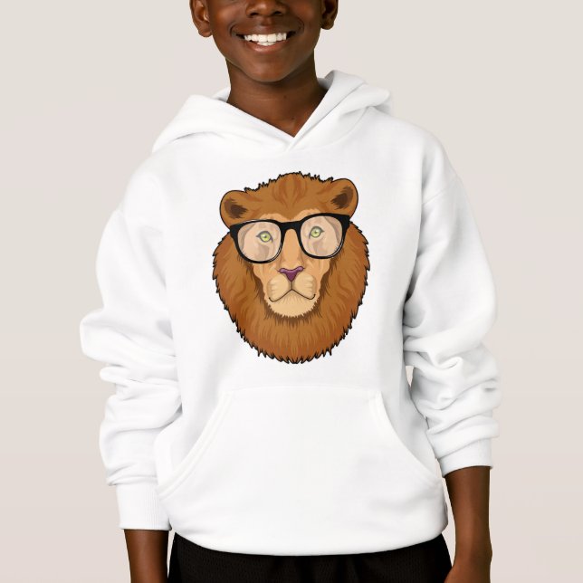 Lion as Nerd with Glasses (Front)