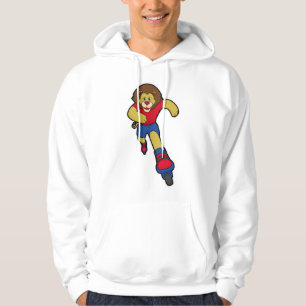 Lion as Skater with Inline skates Hoodie