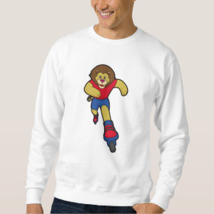 Lion as Skater with Inline skates Sweatshirt