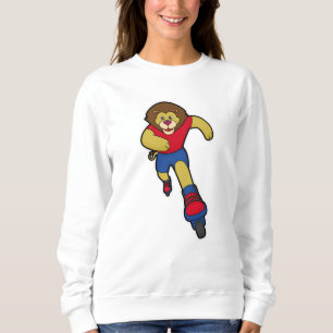 Lion as Skater with Inline skates Sweatshirt