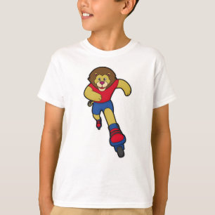 Lion as Skater with Inline skates T-Shirt