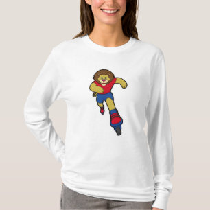 Lion as Skater with Inline skates T-Shirt
