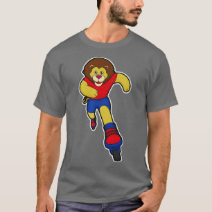 Lion as Skater with Inline skates T-Shirt