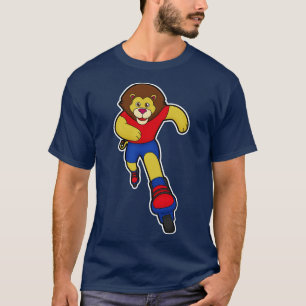 Lion as Skater with Inline skates T-Shirt
