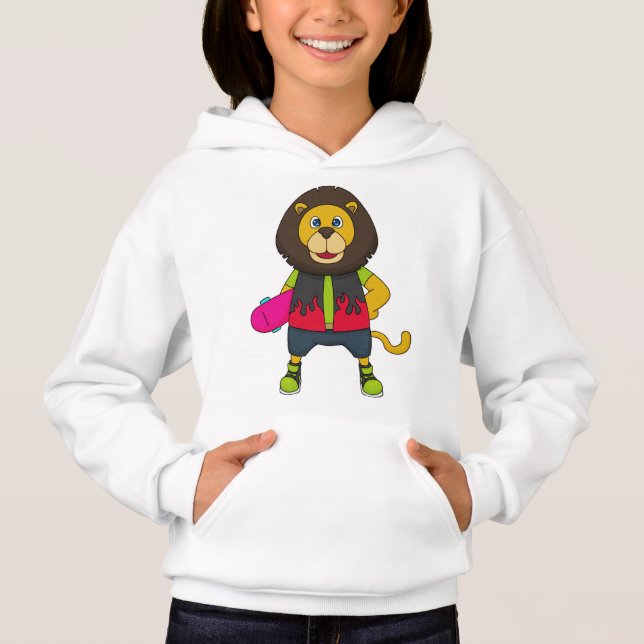 Lion as Skater with Skateboard (Front)