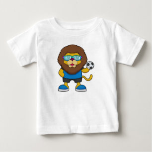 Lion as Soccer player with Soccer Baby T-Shirt