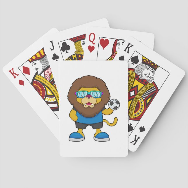Lion as Soccer player with Soccer Playing Cards (Back)