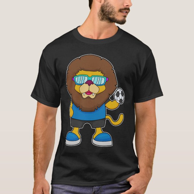 Lion as Soccer player with Soccer T-Shirt (Front)