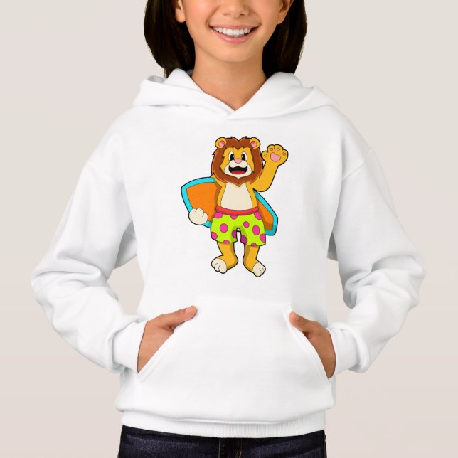 Lion as Surfer with Surfboard (Front)