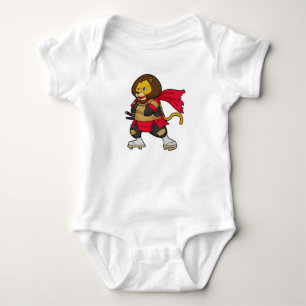 Lion as Warrior with Cape Baby Bodysuit