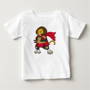 Lion as Warrior with Cape Baby T-Shirt