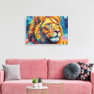 LION ASTRONAUT-COMING HOME 3 CANVAS PRINT