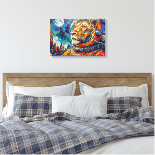 LION ASTRONAUT-COMING HOME 6 CANVAS PRINT