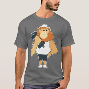 Lion at Bodybuilding with Dumbbell T-Shirt