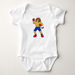 Lion at Boxing with Boxing gloves Baby Bodysuit