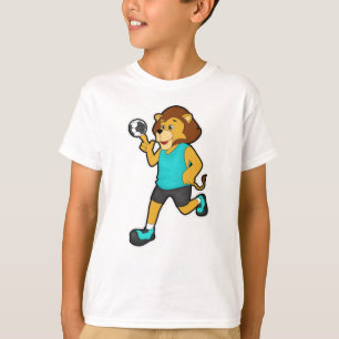 Lion at Handball player with Handball T-Shirt