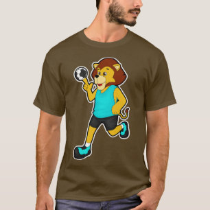 Lion at Handball player with Handball T-Shirt