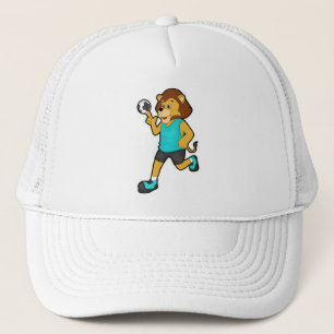 Lion at Handball player with Handball Trucker Hat