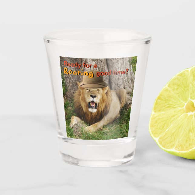Lion at Maasai Mara 1 Shot Glass (Front)