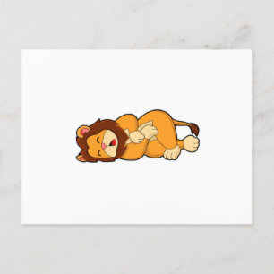 Lion at Sleeping Postcard