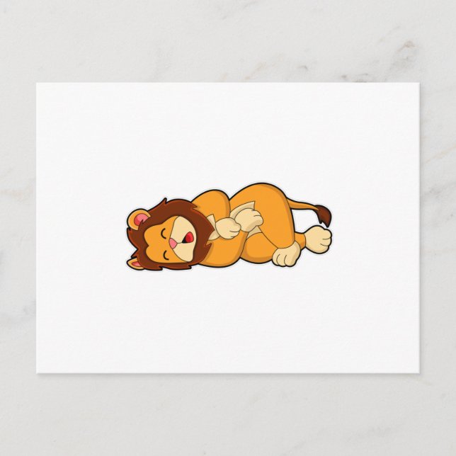 Lion at Sleeping Postcard (Front)