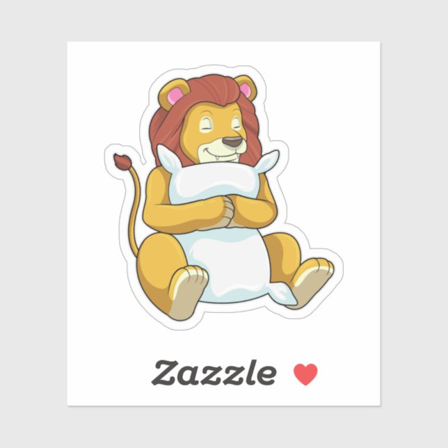 Lion at Sleeping with Pillow (Sheet)