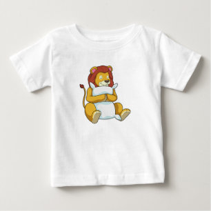 Lion at Sleeping with Pillow Baby T-Shirt