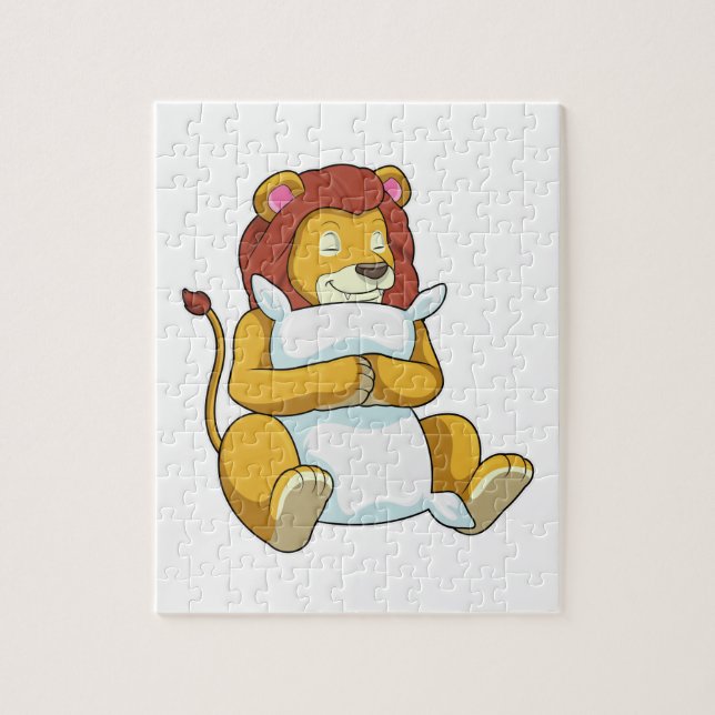 Lion at Sleeping with Pillow Jigsaw Puzzle (Vertical)