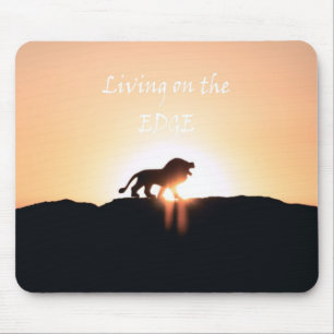 Lion at sunset Living on the EDGE Mouse Mat