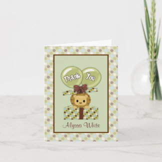 LION Baby Jungle Pals Thank You Note Card