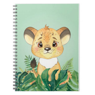 Lion Baby Lion And Leaf Notebook