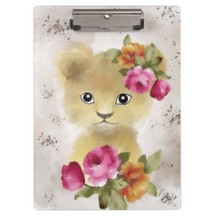 Lion Baby Lion Watercolor Clipboard