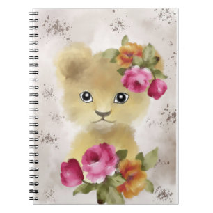 Lion Baby Lion Watercolor Notebook