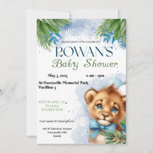 Lion Baby Shower Invite