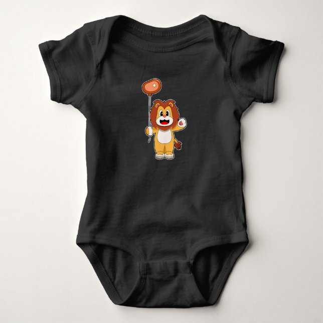 Lion Balloon Meat Baby Bodysuit (Front)