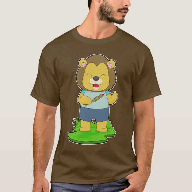 Lion Barbecue skewer T-Shirt (Front)