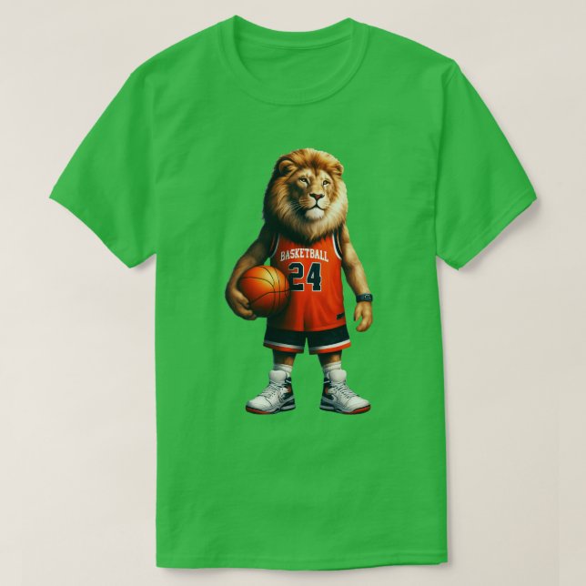 Lion Basketball T-Shirt (Design Front)